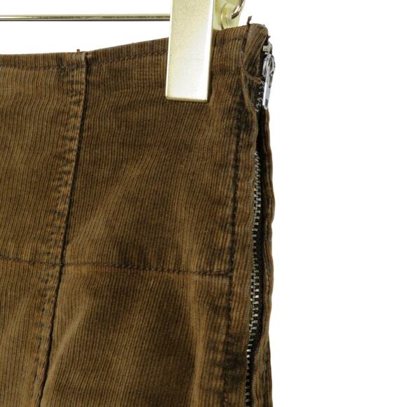 Free People Holding Onto a Dream Cord Mini Skirt Brown Corduroy Short Skirt 6 - Picture 5 of 7